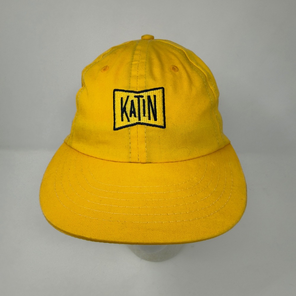 Katin Surf Co‎ Yellow Cotton Embroidered Logo Baseball Cap Hat Adjustable Strap
